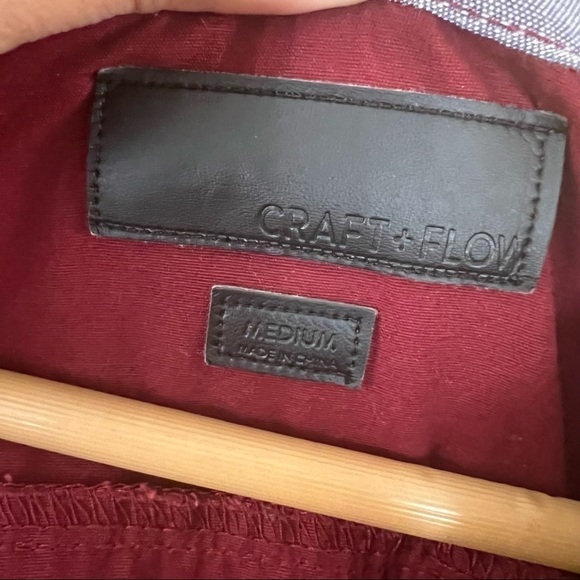 Craft + Flow Deep Red Jacket Size Medium - Picture 6 of 9